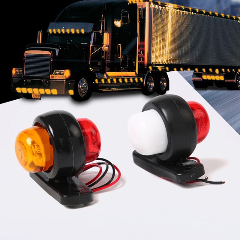 Gentlehappy 2pcs Lampu LED Mobil Truk 12V /24V Side Marker Light Outline Lamps Untuk SUV Truck id