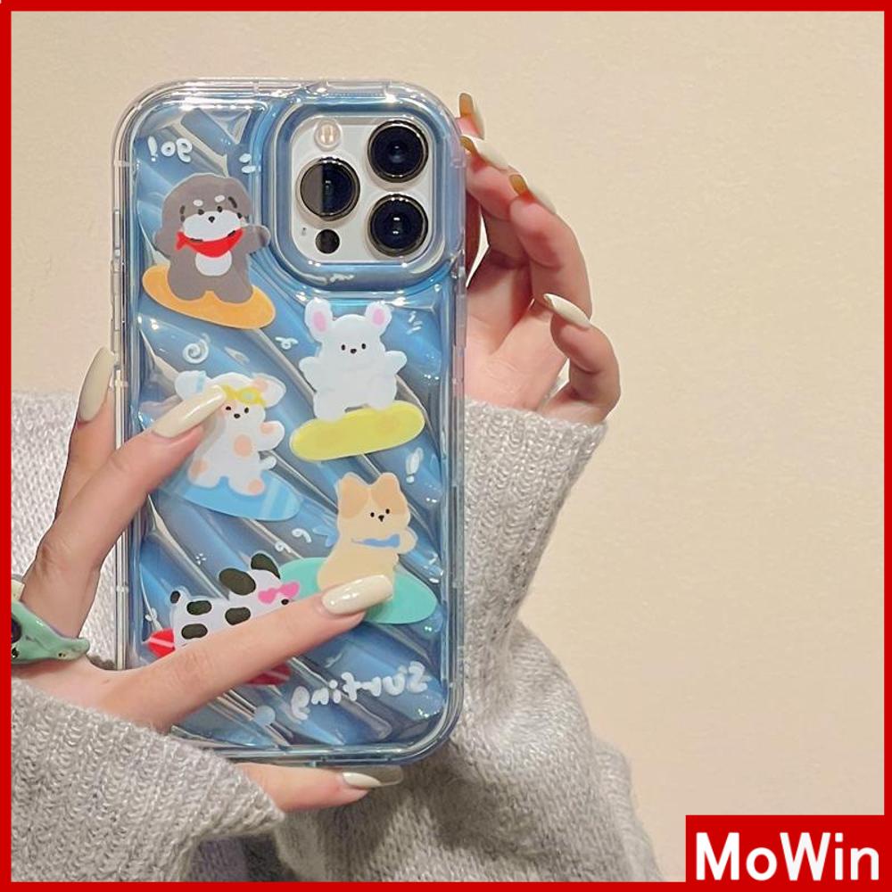 Case iPhone 14 Pro Max iPhone Case Laser Reflektif Bening Case TPU Soft Shell Airbag Tahan Guncangan Lucu Surf Makhluk Kompatibel dengan iPhone 13 Pro Max 12 Pro Max 11 Xr X Max 78Plus