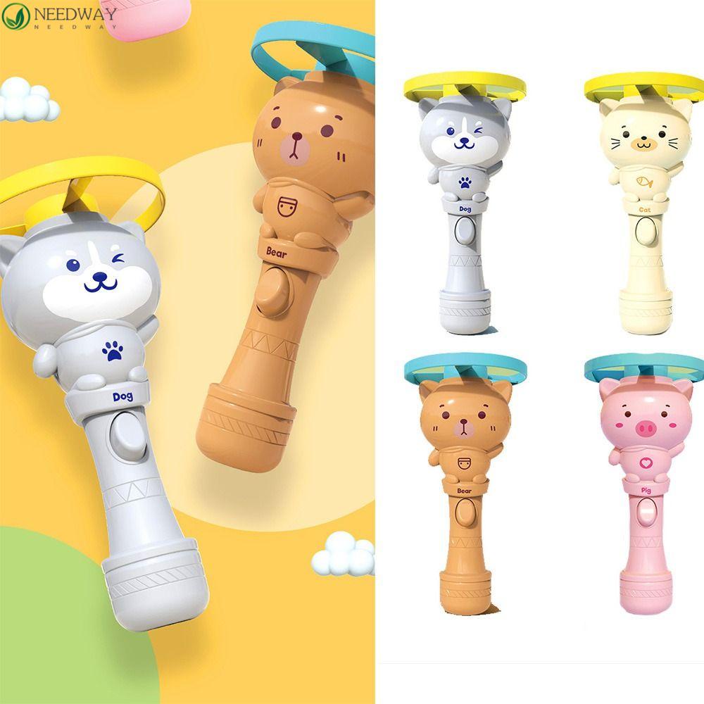 Needway Hewan Terbang Gyro Beruang Anjing Berkedip Berputar Gyro Terbang Mainan Permainan Interaktif UFO Disks Gyro LED Disc Mainan Flying Spinner Mainan Untuk Olahraga Luar Ruangan
