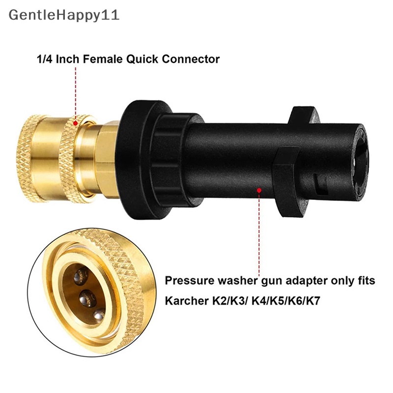 Gentlehappy Aksesoris Mobil 3600Psi Adapter Mesin Cuci Tekanan Tinggi Elektrik Untuk karcher Nozzle id