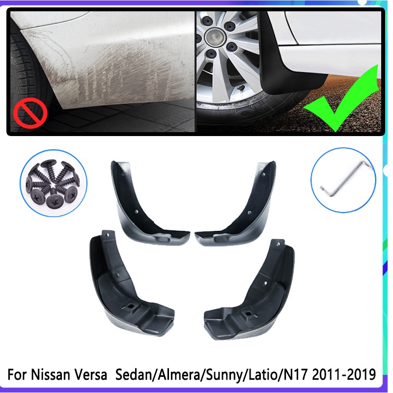 Flaps Lumpur Mobil Untuk Nissan Versa Sedan Latio Sunny Almera N17 2011~2019 Mudguard Splash Guards Fender Mudflaps Aksesoris Mobil