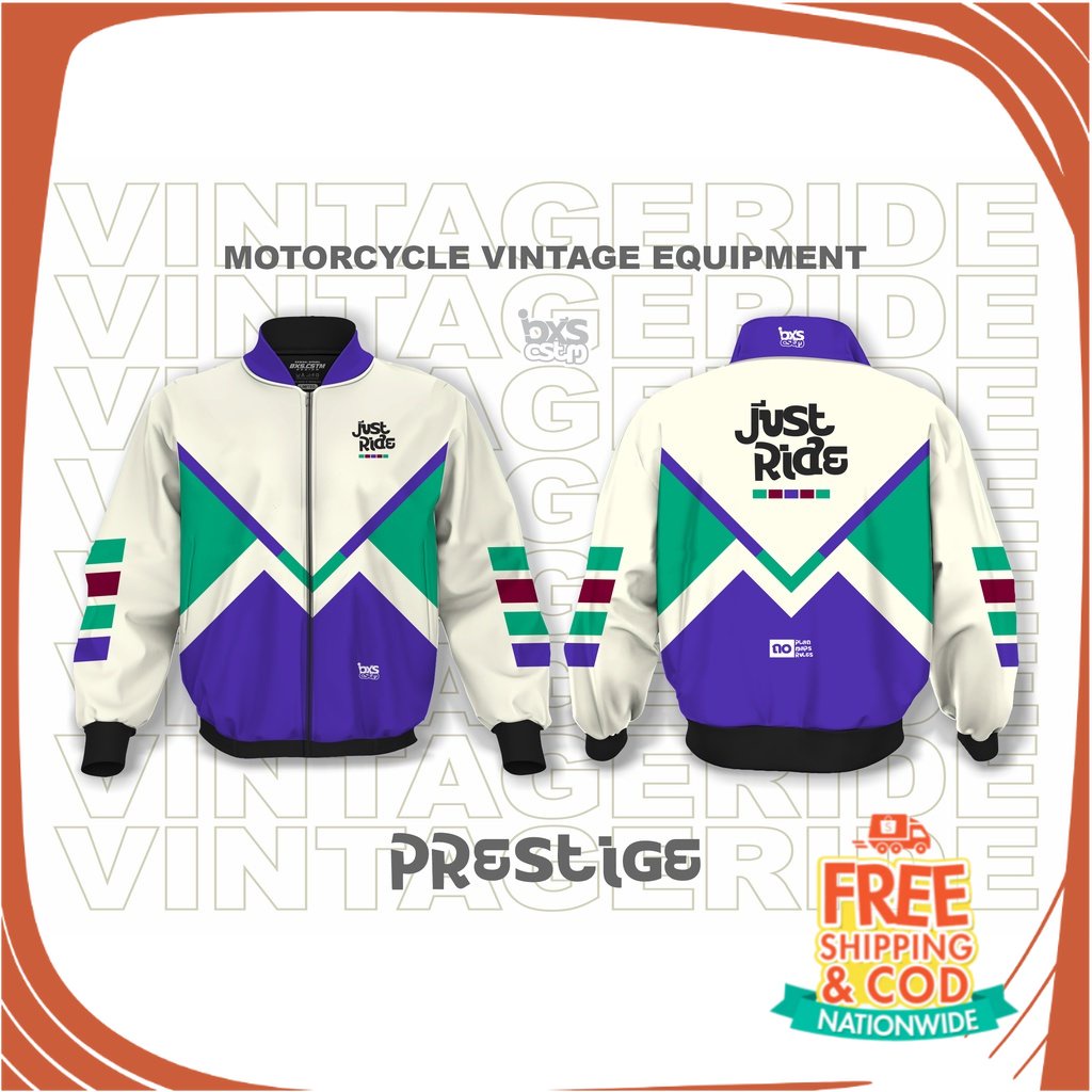 JAKET VINTAGE OOTD FESTIVAL REMAJA/ JAKET MOTOR JUST RIDE WATERPROOF VESPA HONDA SUZUKI KAWASAKI YAM