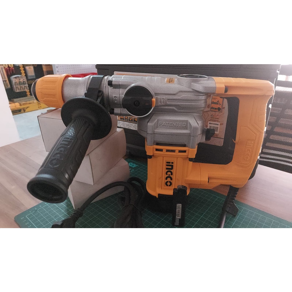 Bor Bobok Tembok Beton 26mm 4.5J 1050 watt Rotary Hammer INGCO RH10506