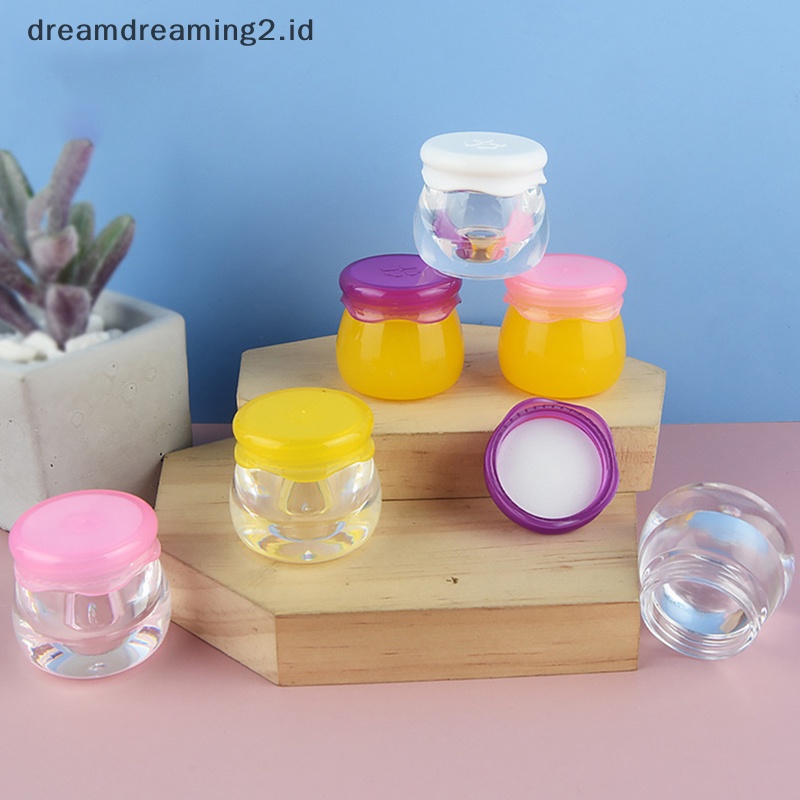 (drea) 1pc Toples Kosmetik Botol Isi Ulang Kosmetik Kosong Kecil Plastik Eyeshadow Makeu //