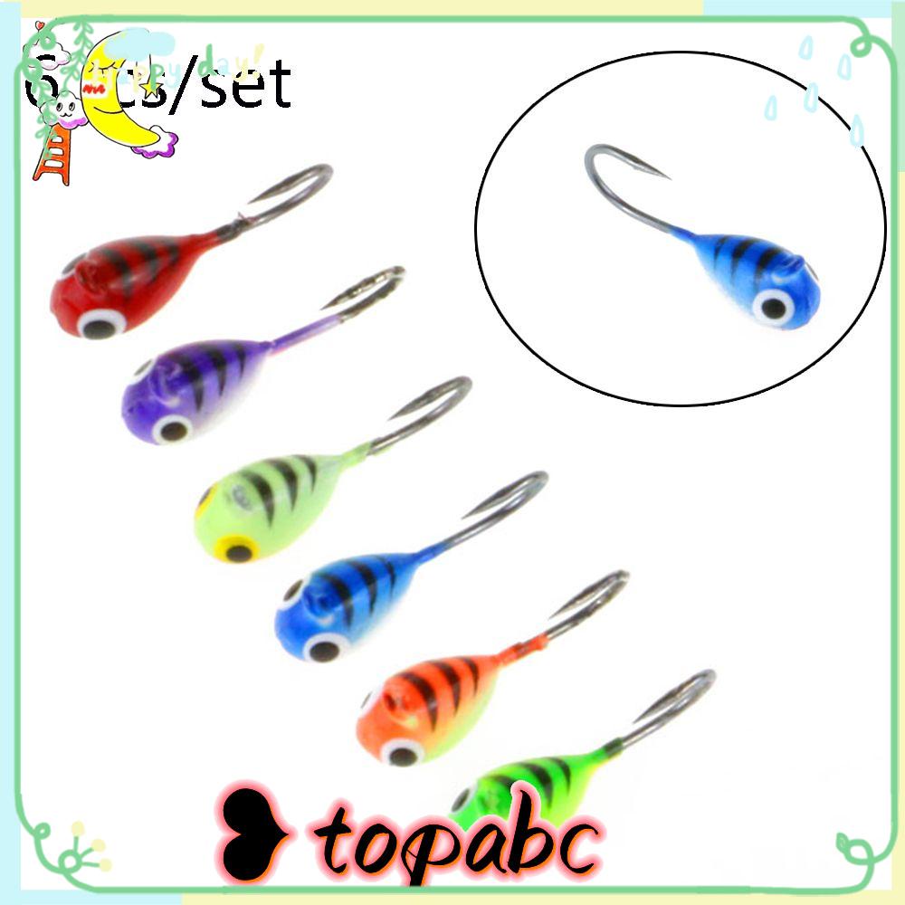 TOP 6pcs /SET Es Umpan Pancing Ikan Paus mini Berbentuk Balancer Memimpin Kait Keras