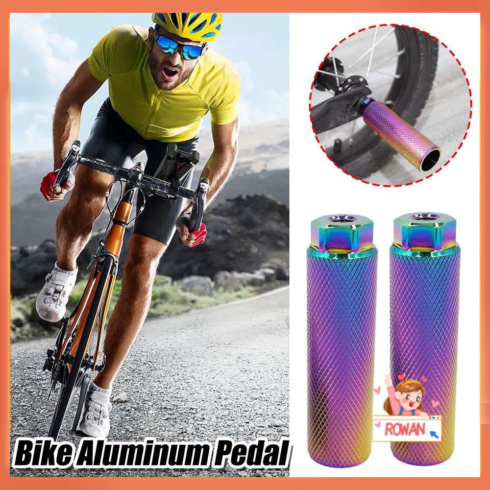 R-FLOWER 2pcs Pedal As Sepeda Anti Slip As Depan Belakang MTB Bike Footrest Lever Cylinder Grip