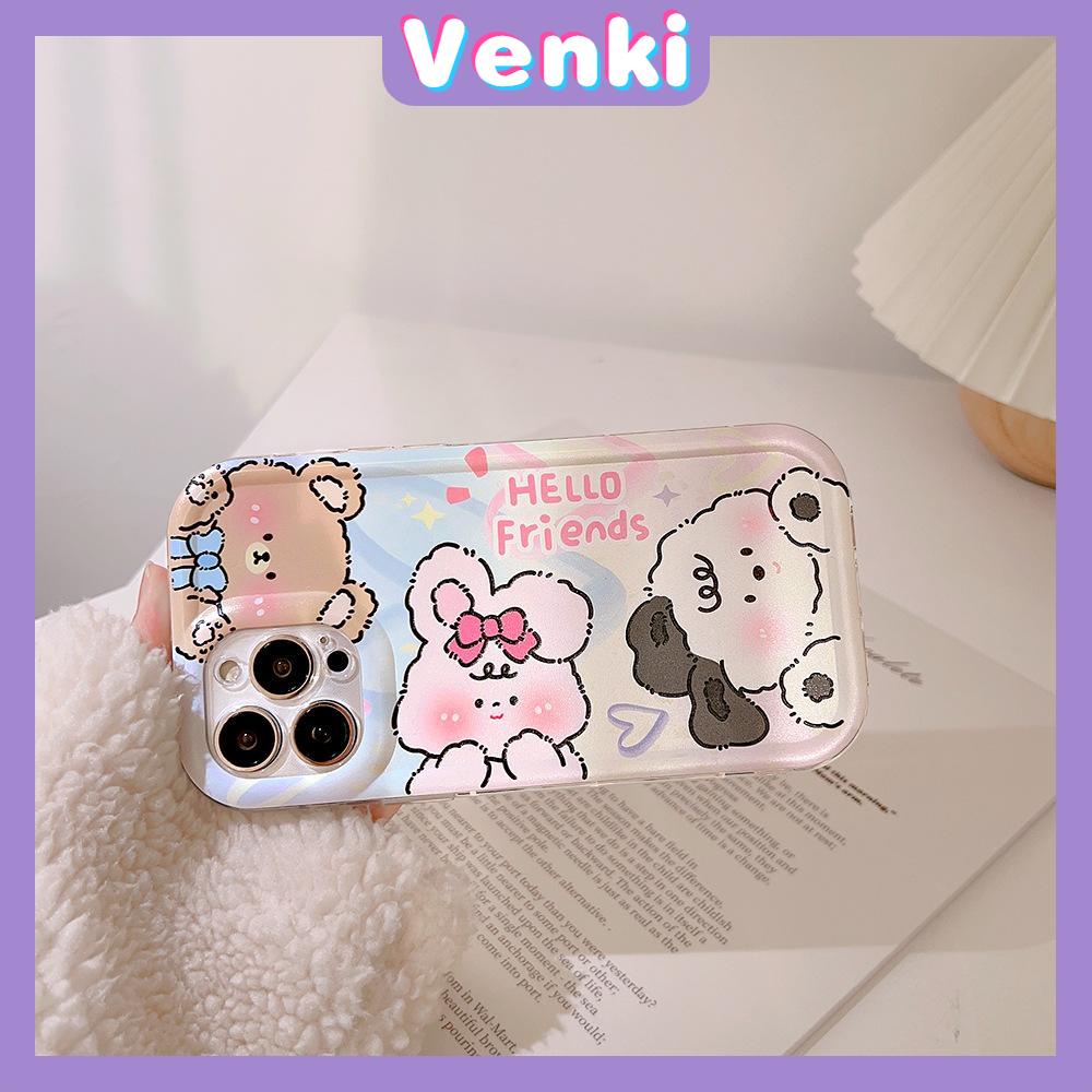 VENKI - Untuk iPhone 11 Case Bening Phone Case TPU Soft Shell Kantong Udara Tahan Guncangan Perlindungan Kamera Hewan Kartun Lucu Kompatibel dengan iPhone 14 13 Pro Max iPhone 12 Pro Max XR XS 7 8