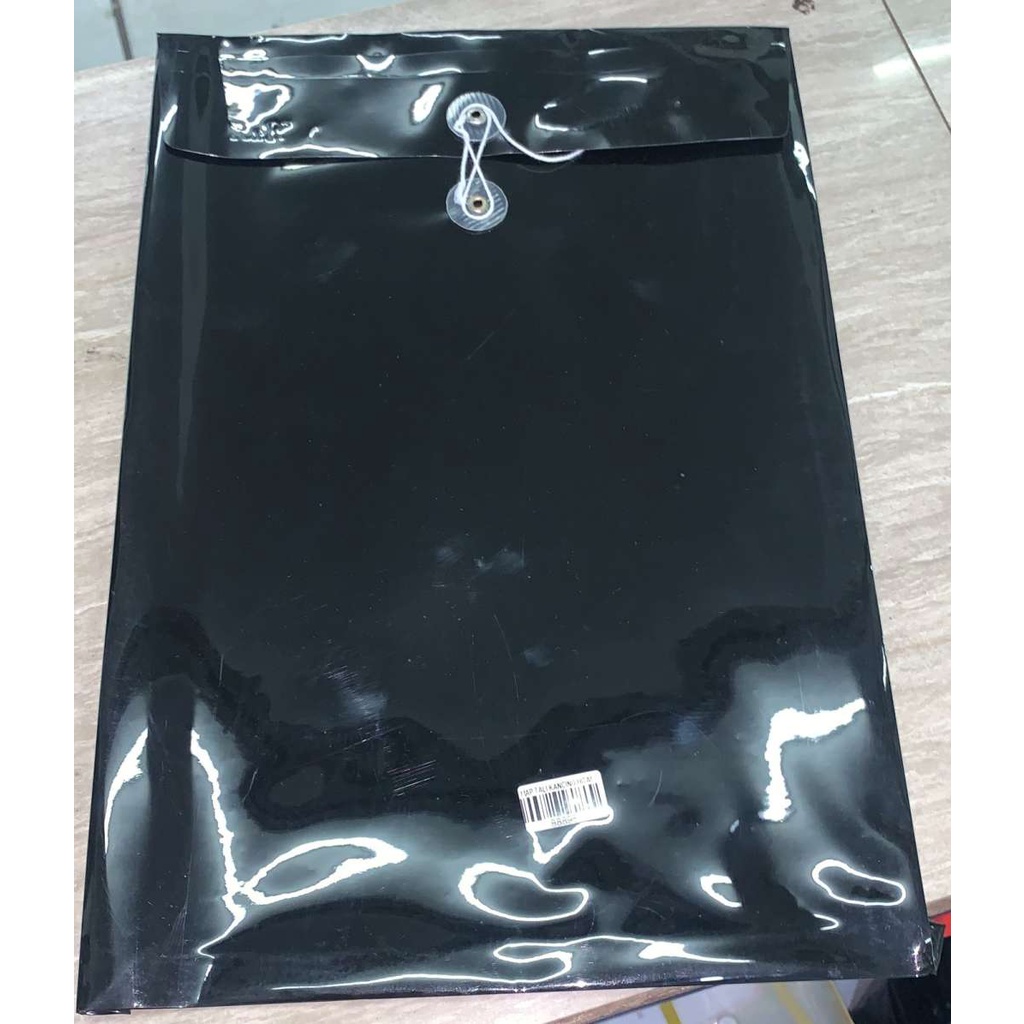 MAP PLASTIK TALI KANCING HITAM