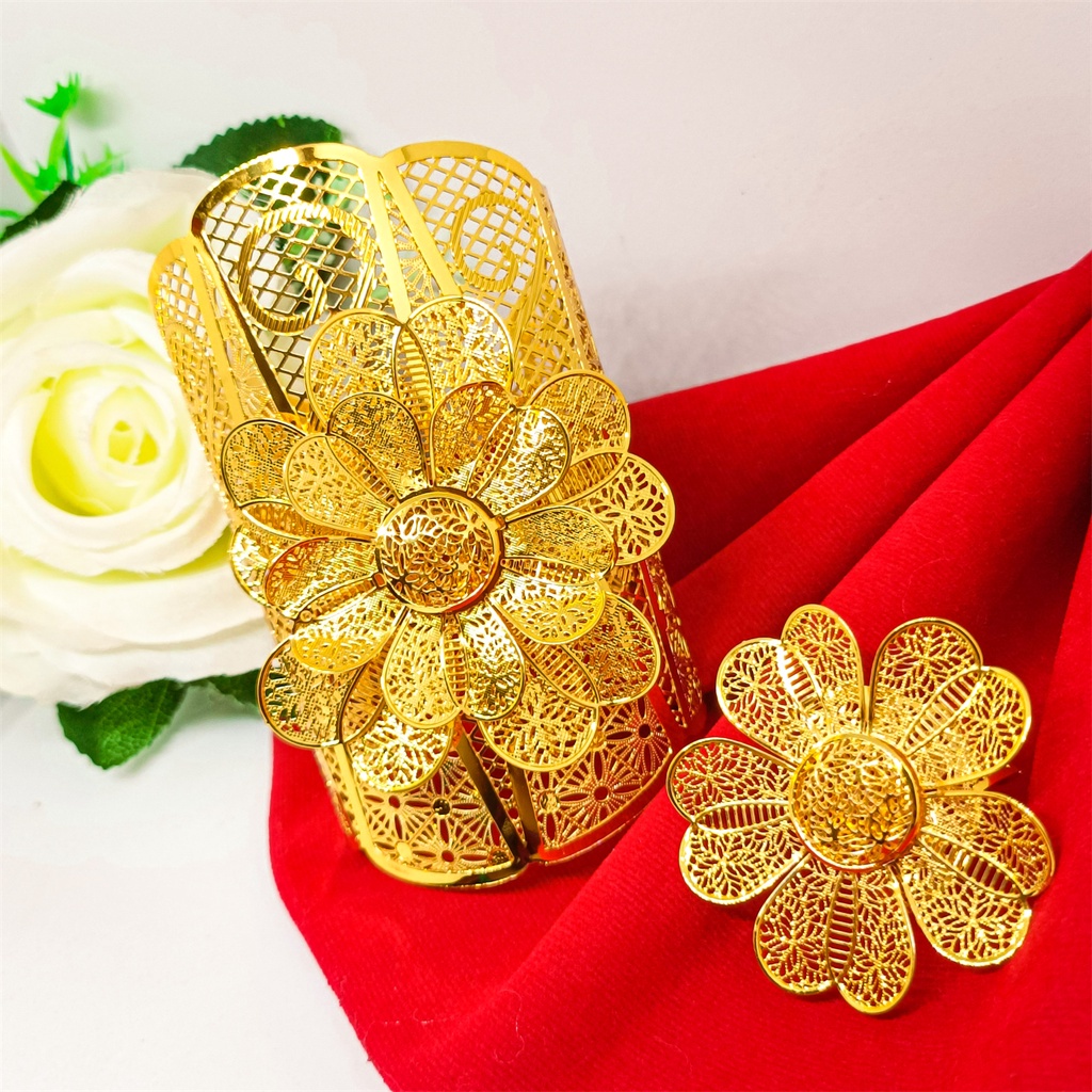 Gelang Xuping Bangkok Gelang kendari Terbaru Dubai Perhiasan lapis Emas 24k Wanita Motif