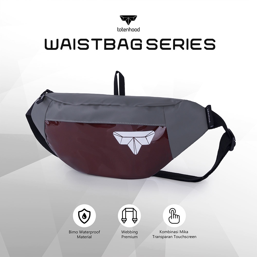 Wonjin Tas Pinggang Pria Wanita Haji Umroh Konser Anti Air - Waist Bag Waterproof Darklucent