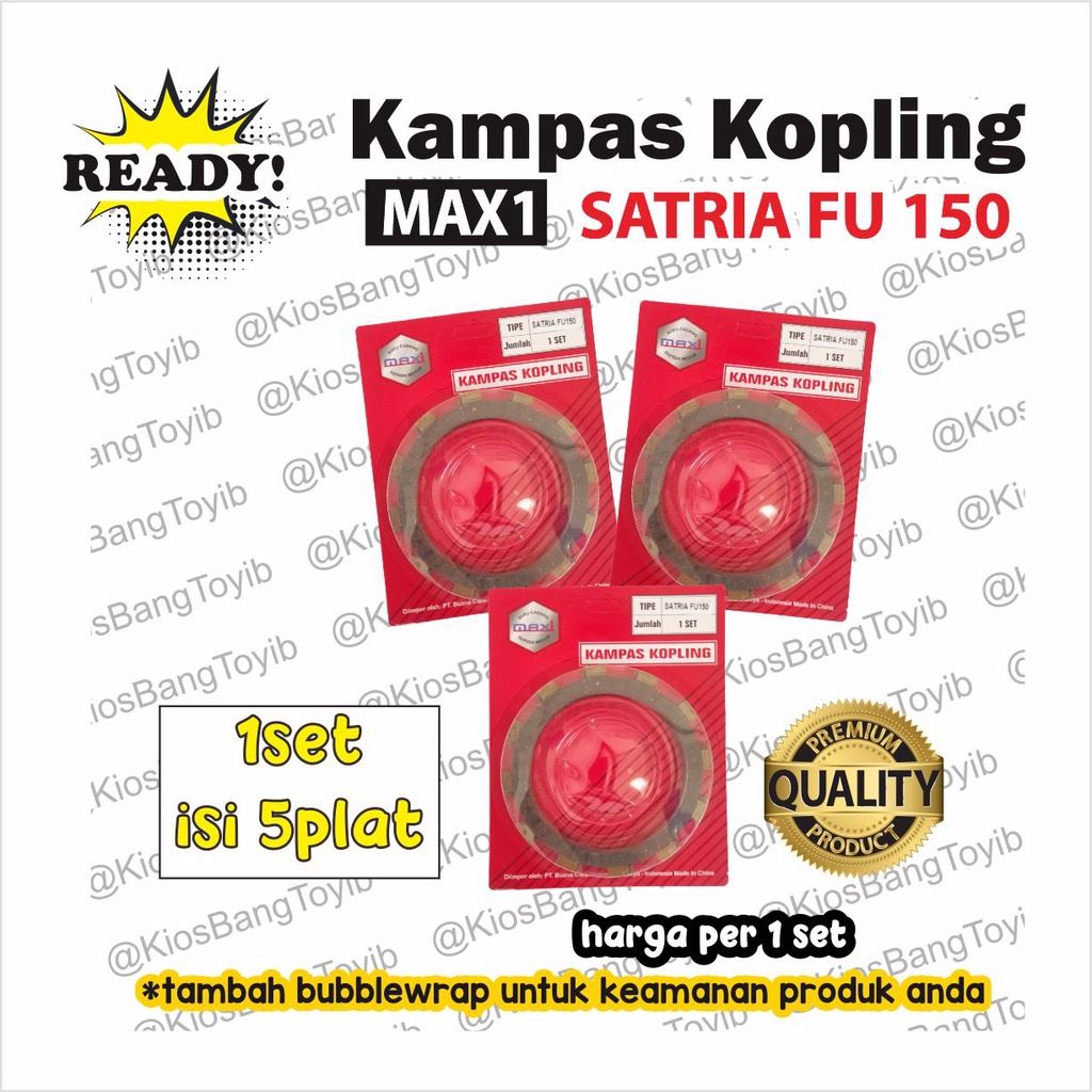 1set Kampas Plat Kopling Suzuki SATRIA FU 150 isi 5pc (Max1)