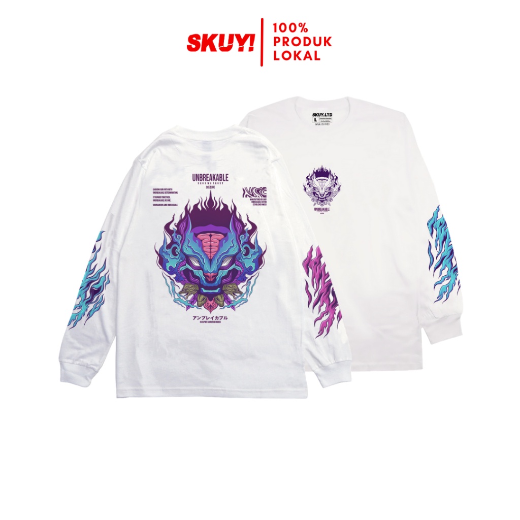 Skuy Kaos Dewasa Putih Unisex | Skuy Unbreakable SKYLS5