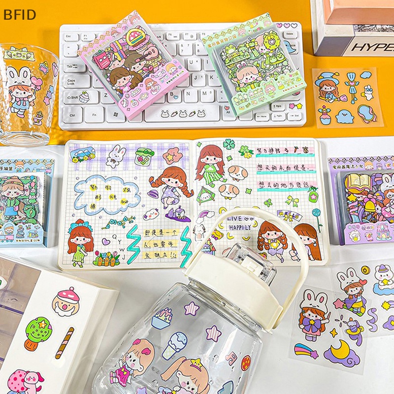 [BFID] 100sheet Series Dekorasi Lucu Alat Tulis Stiker Scrapbooking DIY Diary Album Gift Box Stick Label Korea Baru2023 [ID]