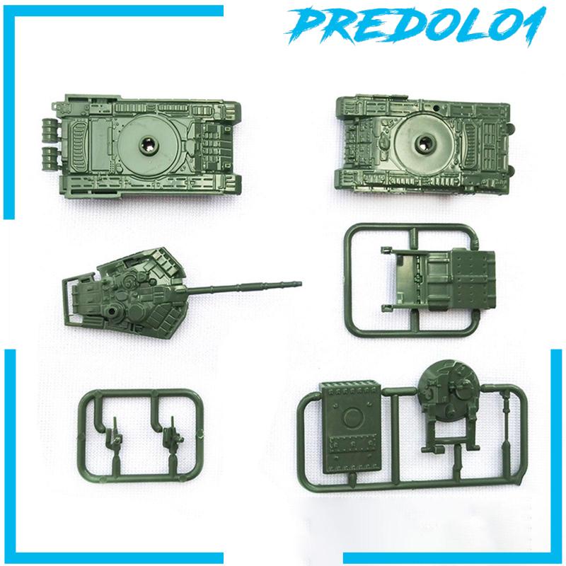 [Predolo1] 4pcs1/144 Tank Rocket Launchers Model Kendaraan Bangunan Model Rakitan