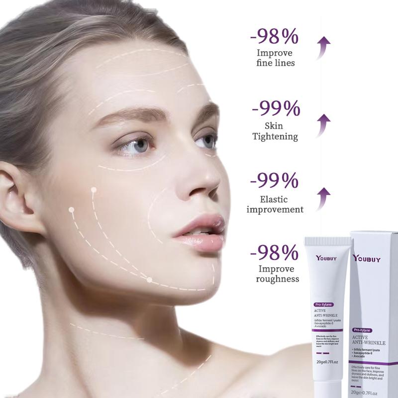 YOUBUY krim anti kerut/pengurangan kerut/anti penuaan/pengurangan garis halus/elastisitas dan kekencangan/anti kerut aktif/tersedia untuk kulit sensitif/20g
