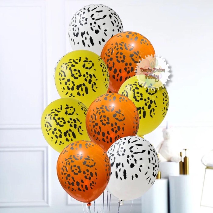 Balon Latex Animal / Balon Latex Hewan Motif Leopard 12inch ( 100pcs )