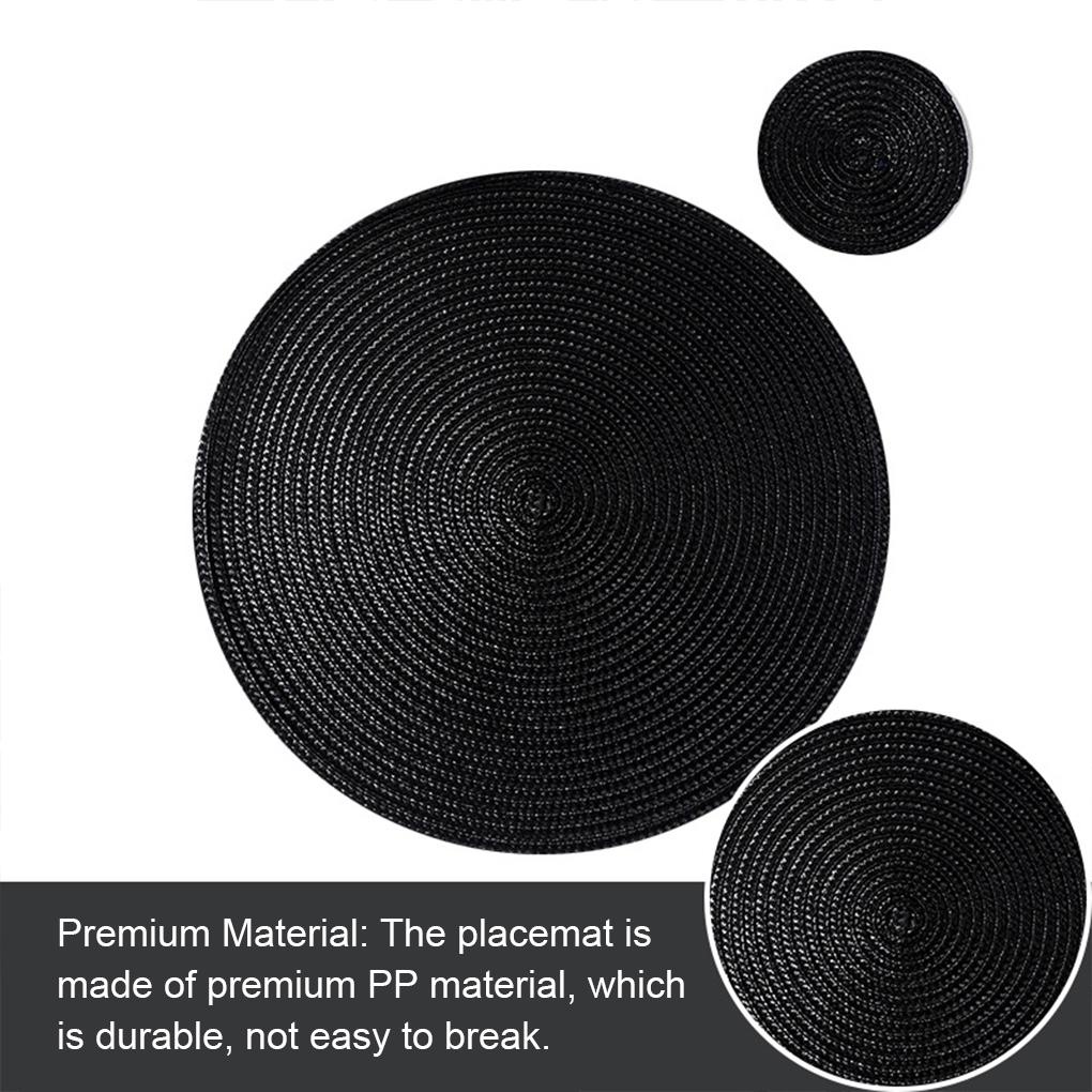 Tatakan Bentuk Bulat Gaya Scandinavian Tatakan Gelas Hollow Anyaman Insulasi Panas Alas Tatakan Gadget Dapur Perlengkapan Restoran