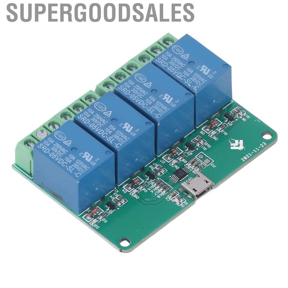 Supergoodsales 5V Relay Module  10A 30VDC Intelligent Control USB Expansion Board Plug and Play with  Microcontroller for