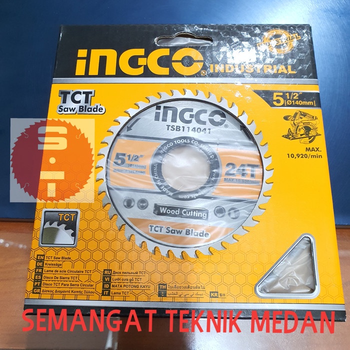 Murah 5x24T PISAU GERGAJI KAYU CIRCULAR SAW BLADE 5" 5.5 " INCH x 24T INGCO HBR450