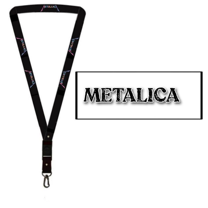 

lanyard METALLICA gantungan kunci band band metal / tali lanyard gantungan leher id card name tag kartu nama / pods