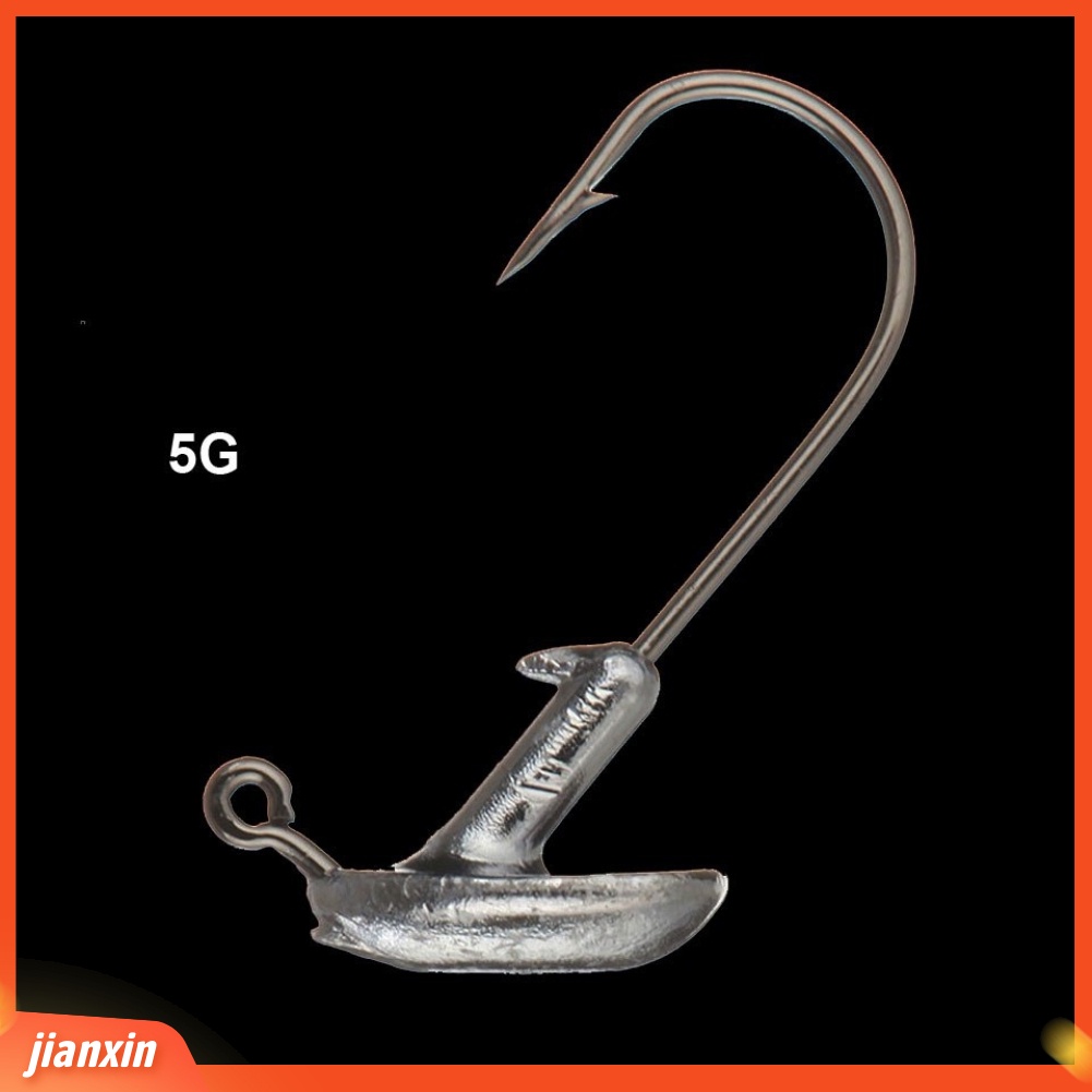 (In Stock) 5Pcs 3.5g 5g 7g 10g 14g Kuat Memimpin Jig Kepala Memancing Kait Lembut Lure Tackle Alat
