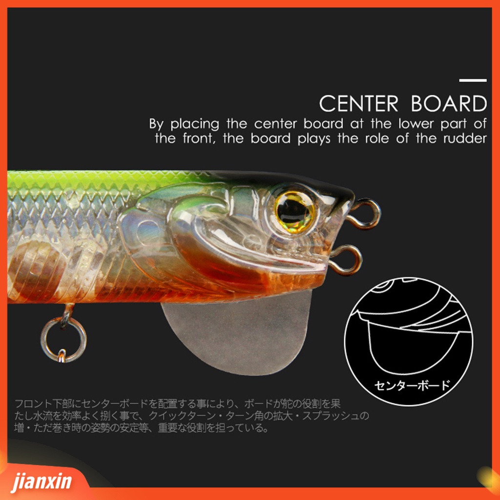 (In Stock) 9.4cm /18g 3D Mata Besar Plat Tengah Umpan Pancing Plastik Mata Pantul Merampingkan Tubuh Tackle Lure Untuk Outdoor