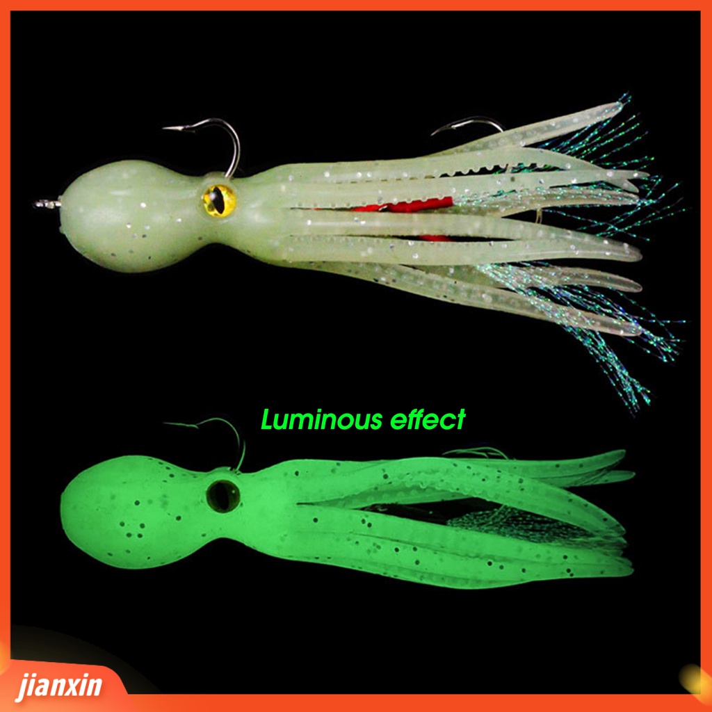 (In Stock) 21g /11cm Umpan Cumi Reusable Menarik Jarak Lempar Jauh Nyaman Dibawa Kait Ganda Umpan Buatan Memancing Luar Ruangan