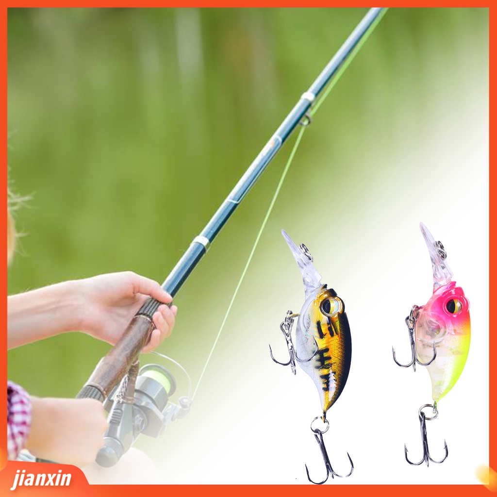 (In Stock) 10Pcs 6cm /6.2g Vivid Fishing Lure Umpan Buatan Ringan Crankbait Untuk Angling