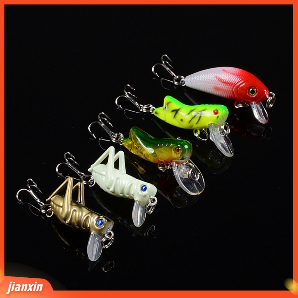 (In Stock) 5Pcs 5-warna Umpan Belalang Belalang Buatan Bionic Bentuk Serangga Umpan Pancing Untuk Angling