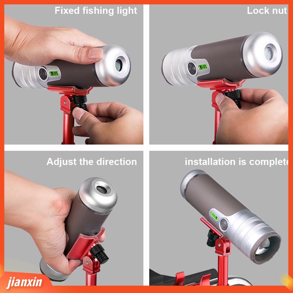 (In Stock) Bracket Lampu Pancing Keras Ringan Adjustable Universal Joint Fishing Box Light Stand Untuk Memancing