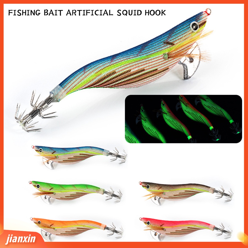 (In Stock) 15g /21g 92mm /110mm Jig Lures Kait Payung Ganda Ikan Menarik Ikan Cumi Cumi-Cumi Nyata Tampak Nyata Jig Umpan Untuk Memancing