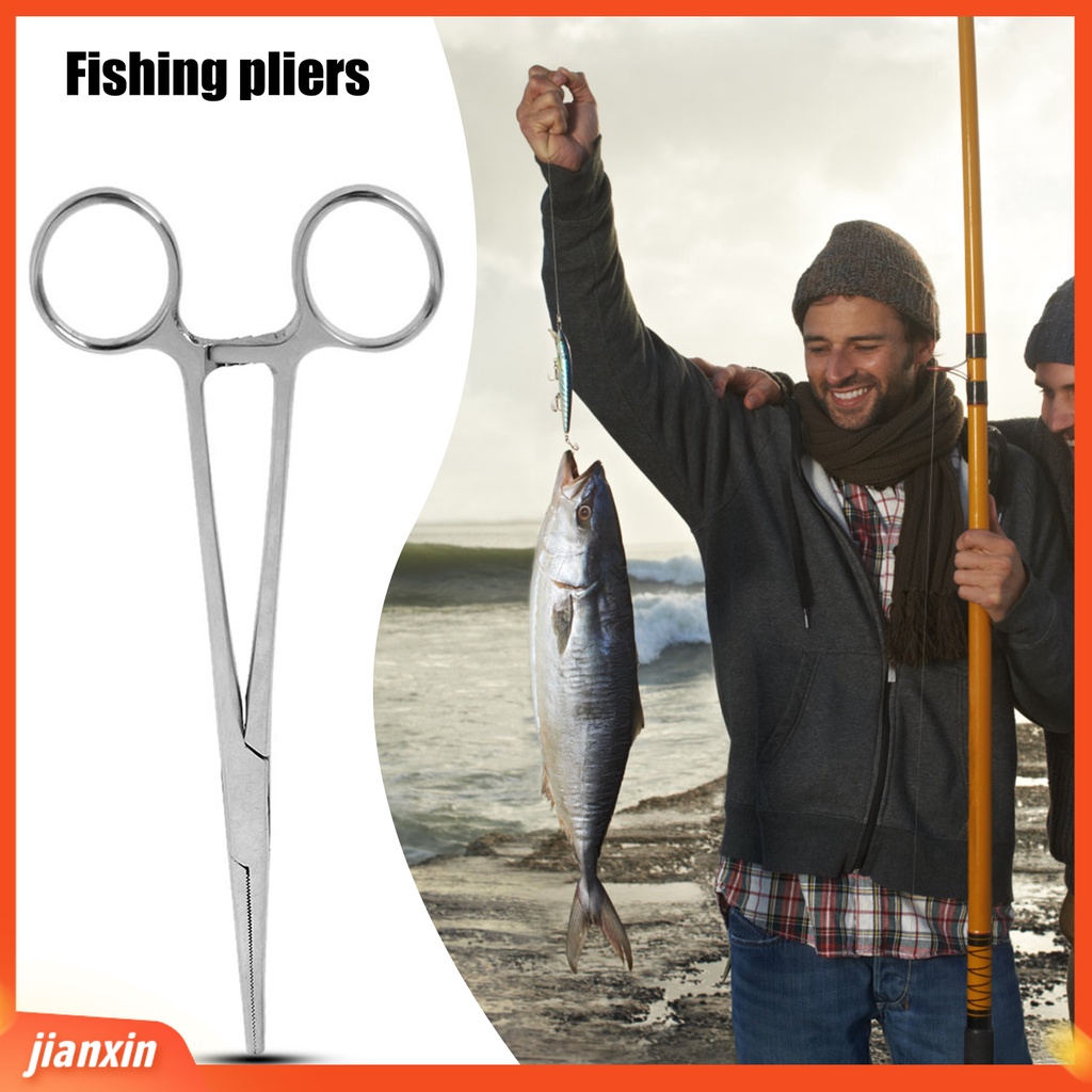 (In Stock) Tang Angling Ringan Ujung Lengkung Tang Kait Ikan Wearproof Stainless Steel Untuk Memancing