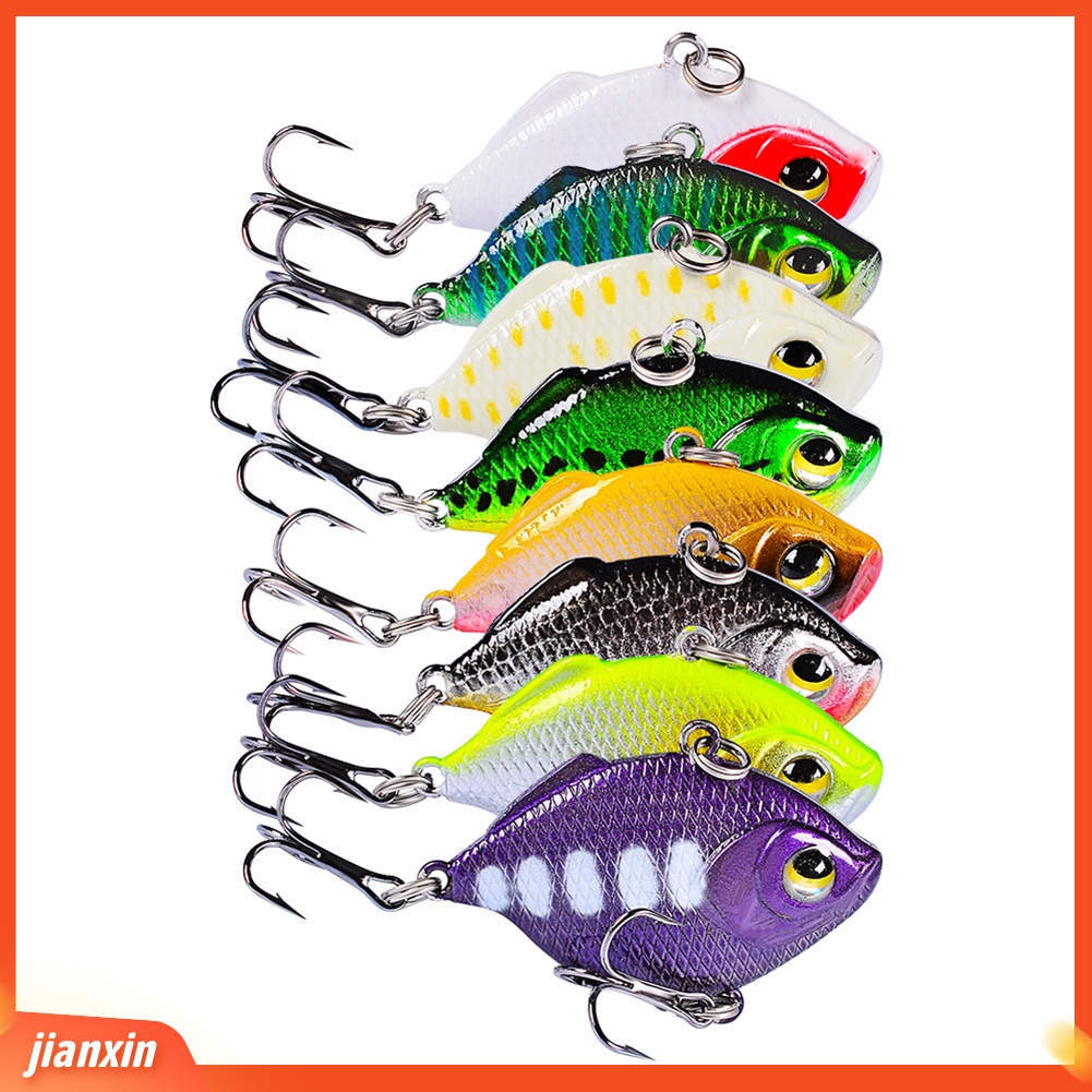 (In Stock) 4.5cm Umpan Ikan Simulasi Plastik Alat Pancing Umpan Keras Dengan Kait Treble