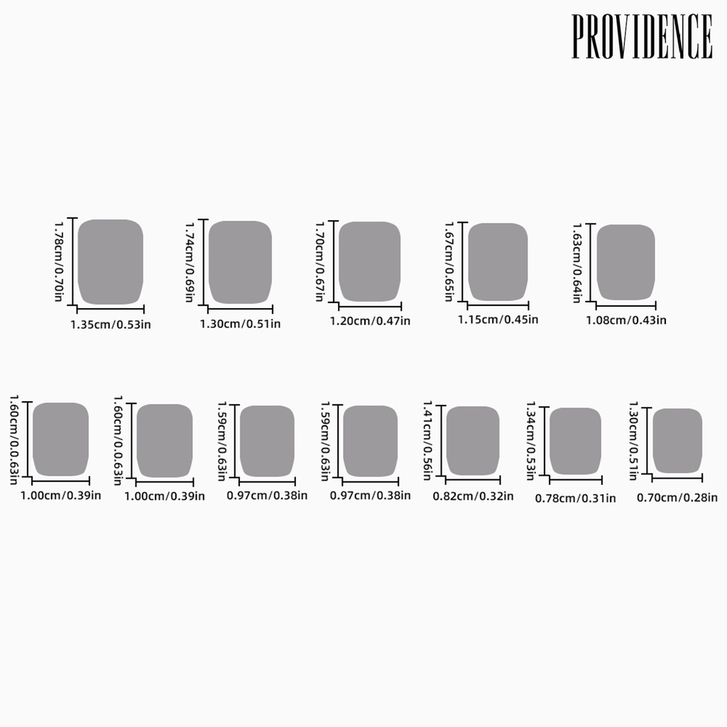 Providence 1set Kuku Palsu Warna Solid Elegan Mencegah Rusak Meninggikan Tampilan Anda Dapat Dilepas Reusable Memakai Paku