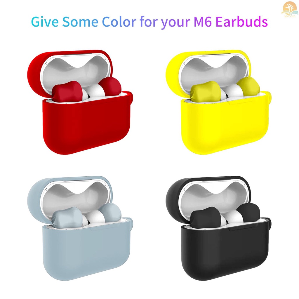 In Stock Silikon Headphone Case Untuk M6 Wireless Earbuds Charging Case Cover360° Pelindung Penutup Silikon Shockproof Dan Dustproof Cover Pelindung Aksesori