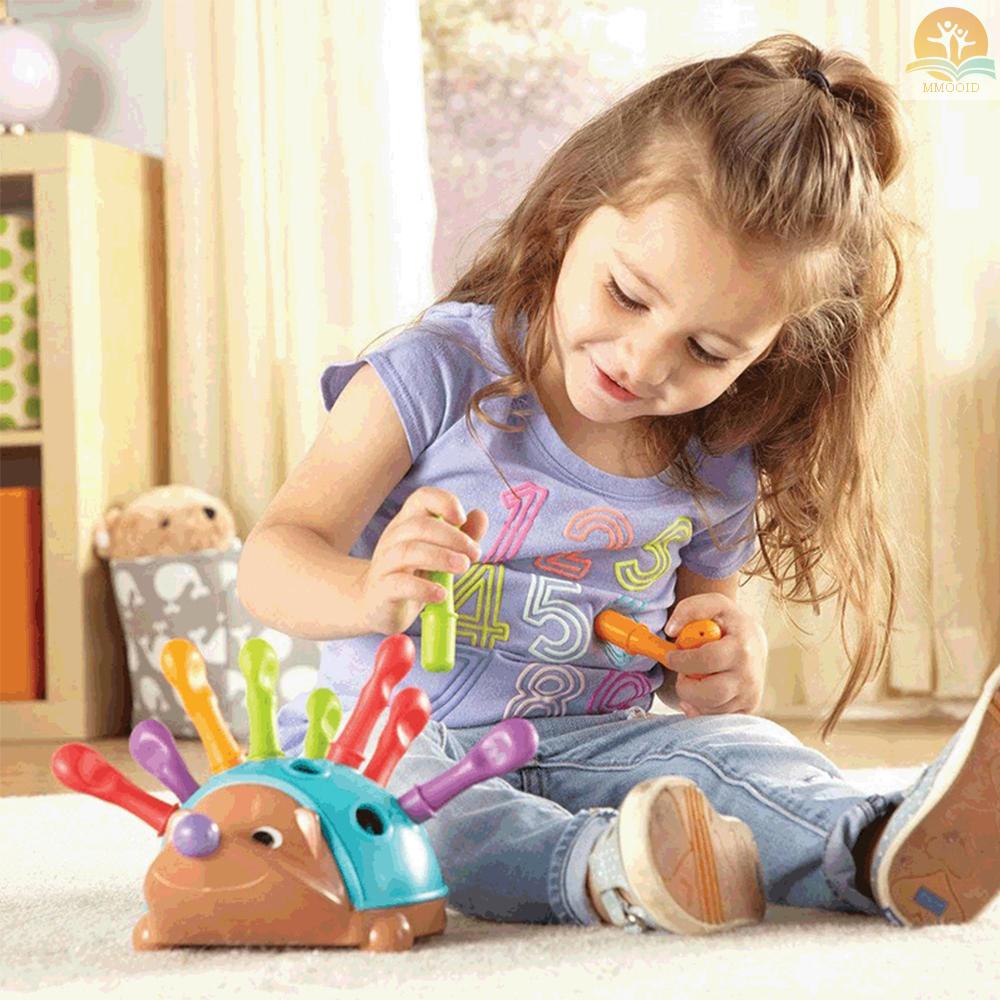 In Stock Insert Hedgehog Plaything Early Education Montessori Plaything Focus Training Motor Halus Untuk Anak Laki-Laki &amp; Perempuan Usia 18th mos+