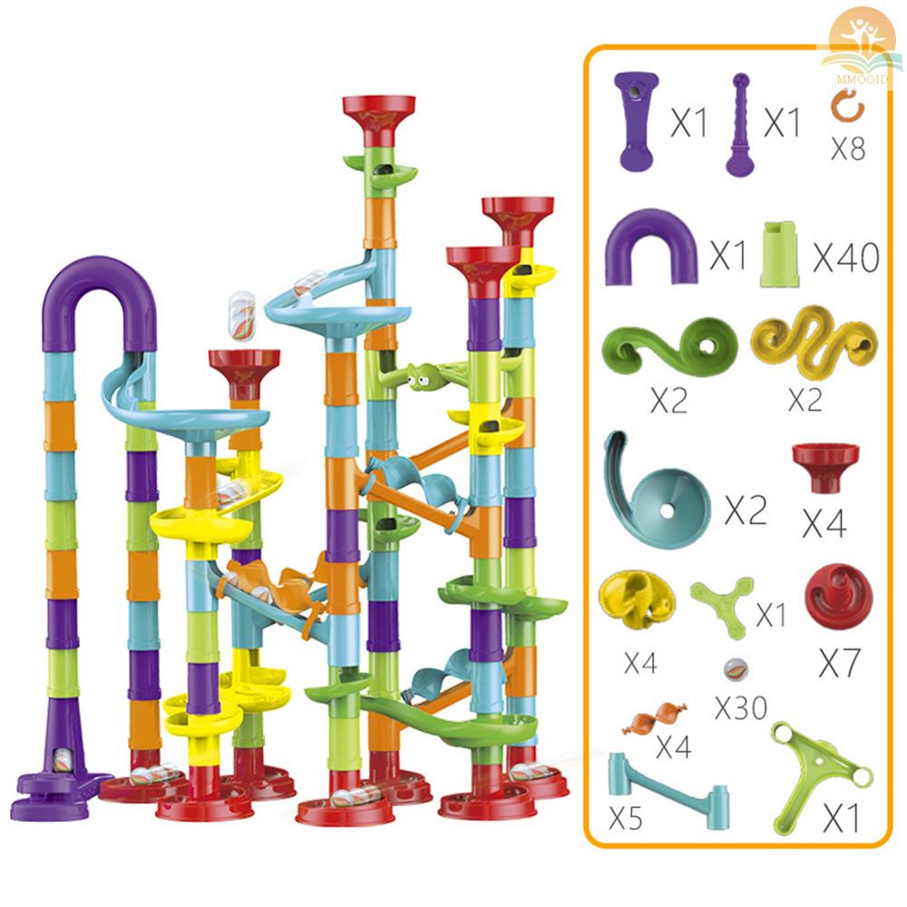 In Stock 113buah Set Lari Marmer 3D Konstruksi Blok Bangunan Permainan Belajar Batang Edukasi Dini Untuk Usia 3+anak Laki-Laki &amp; Perempuan