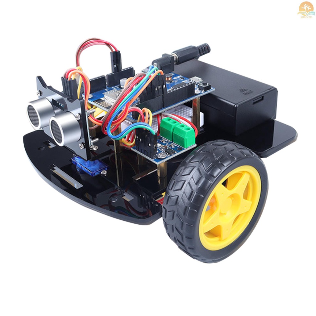 In Stock Robot Cerdas DIY Kit Robot Kit Cerdas Yang Dapat Diprogram Dengan Sistem Arduino Menghindari Hambatan Tongkat Pelacakan Kontrol Arah Kendaraan Nirkabel Untuk Anak Laki-Laki Perempuan Natal Edu