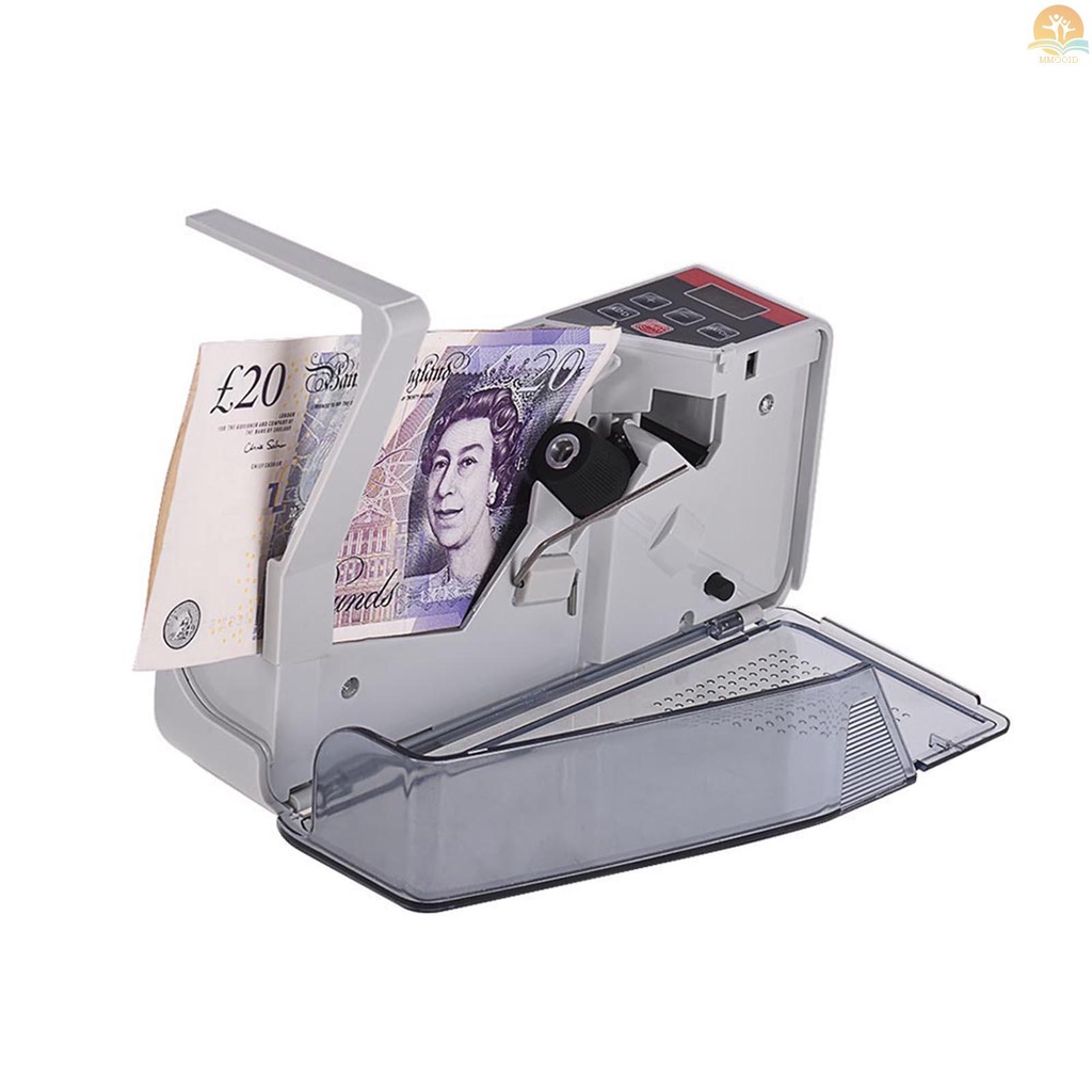 In Stock Portable Mini Handy Money Counter Mesin Hitung Uang Kertas Tagihan Uang Kertas Nota Dengan Display LED Peralatan Keuangan