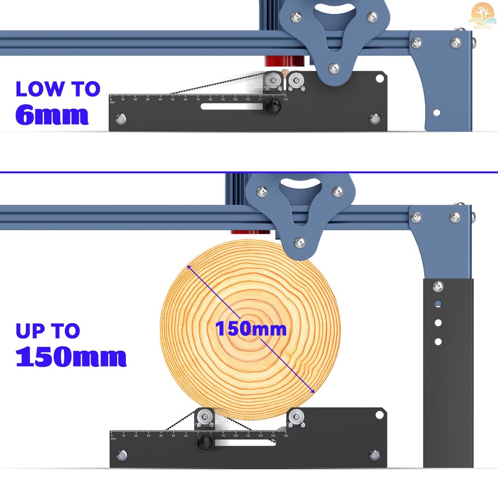 In Stock SCULPFUN Laser Rotary Roller Laser Engraver Y-axis Rotary Roller360° Berputar Untuk Diameter Grafir 6-150mm Berbeda Untuk Kaleng Benda Silinder Grafir Laser