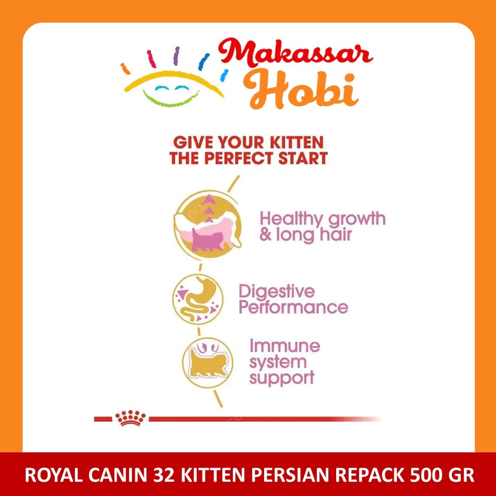 Royal Canin Kitten Persian Repack 500gr Makanan Anak Kucing Persia RC