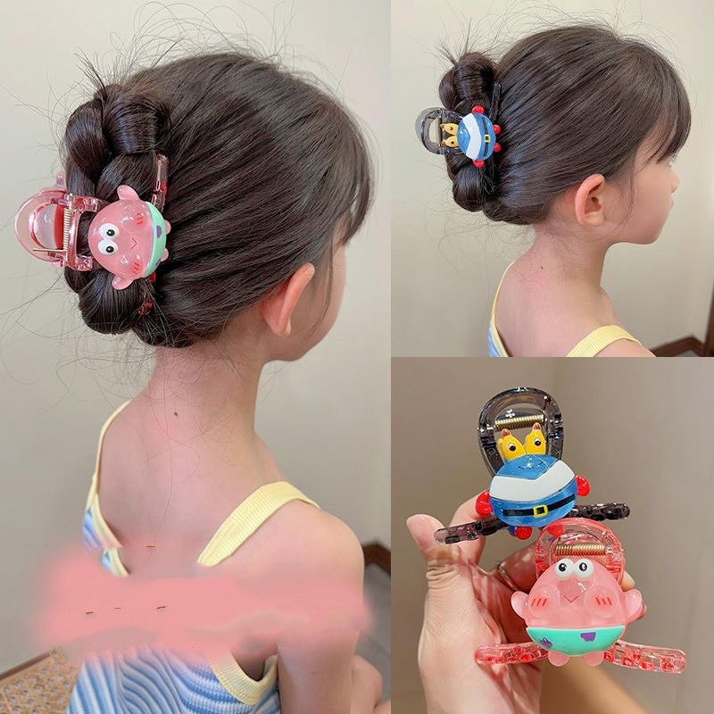 Versi Korea Lucu Kartun Pie~ Bintang Besar Ambil Klip ins Perempuan Gaya Baru Kembali Kepala Manis Rambut Akrilik Hiu Klip Gaya Baru Fashion Rambut Klip