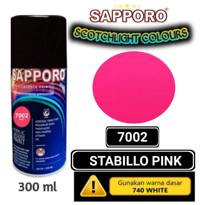 

7002 STABILLO PINK SAPPORO STANDAR 300ml Cat Semprot Pylok Pilok Pylox