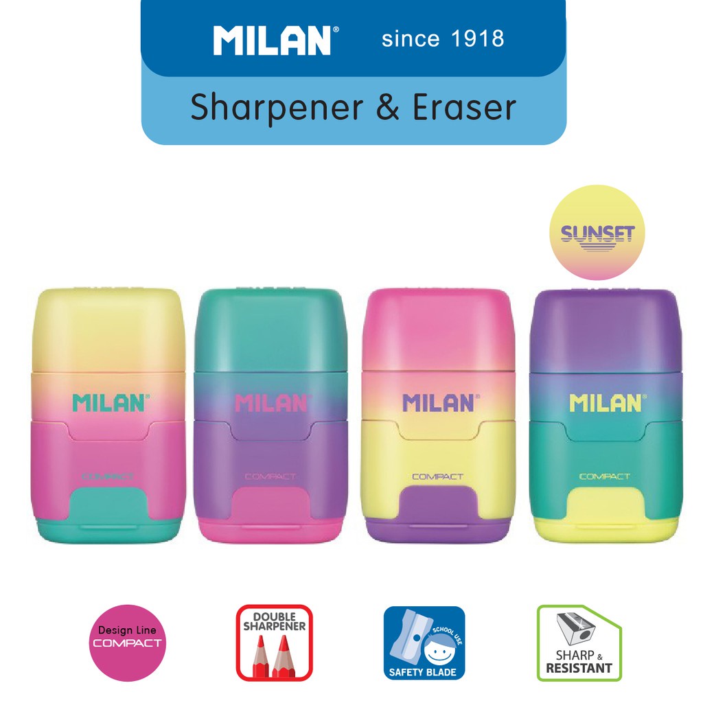 

[Artomas] Milan Sharpener & Eraser Compact Sunset (1 Pcs) #47211