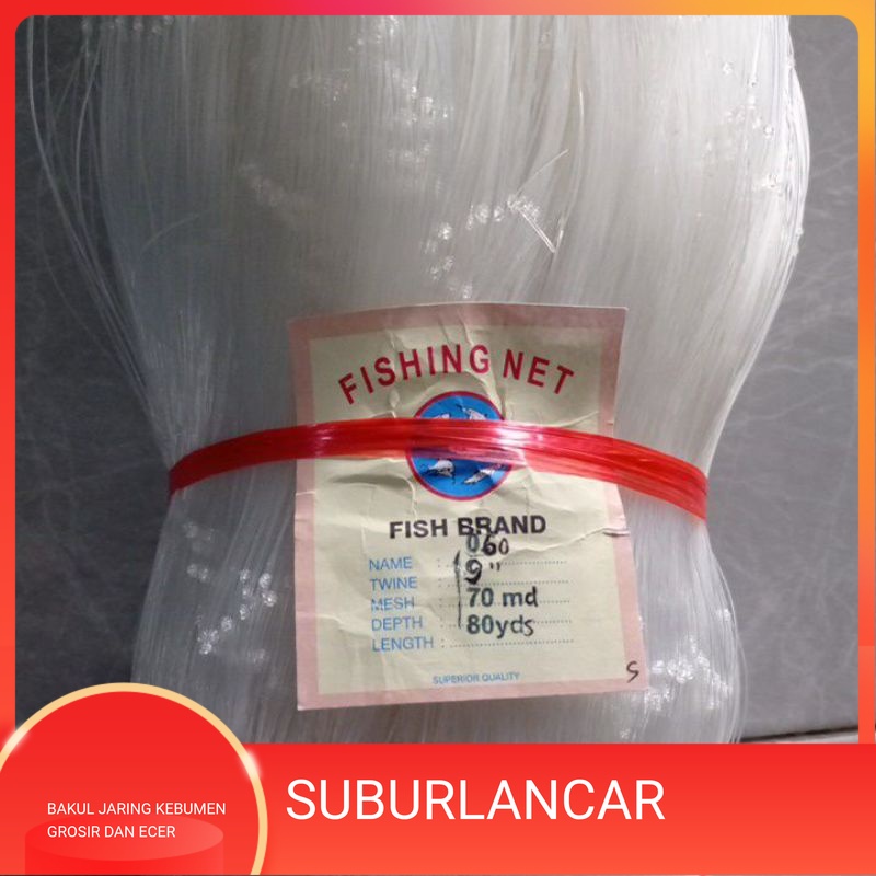 Jaring ikan 0.60 9" inchi 70/80 yoko anti geser Jaring ikan kakap jaring ikan senar