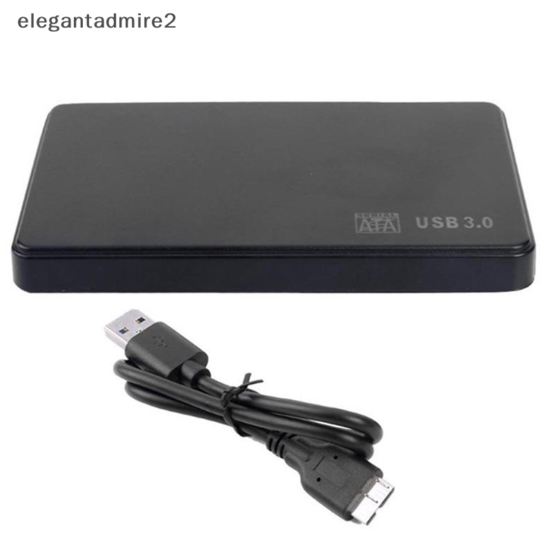 [Gele] 2.5&quot; SATA Ke USB3.0 HDD Enclosure Mobile Hard Drive Cases Untuk SSD Kotak HDD Penyimpanan Eksternal Dengan Kabel USB3.0 [ele]