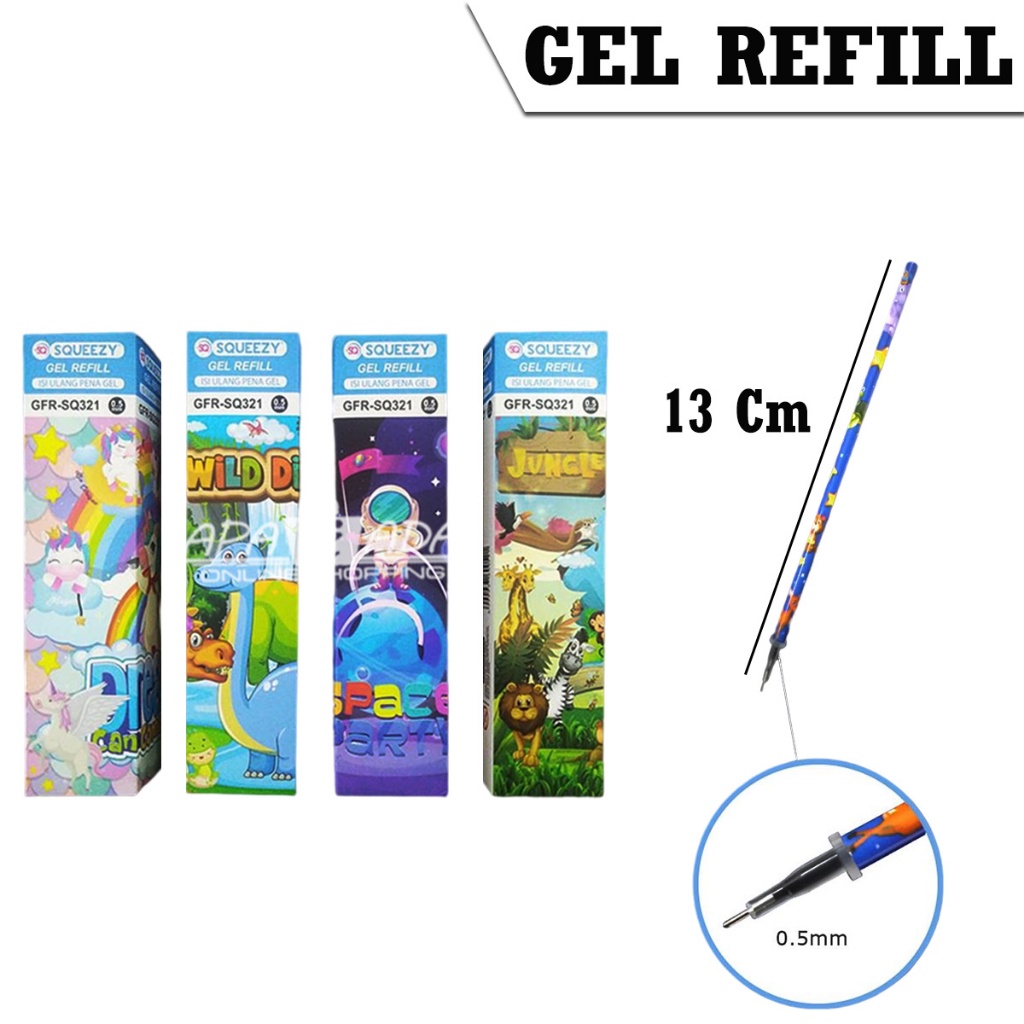 

Apazada - Isi Ulang Gel Pen Tinta Hitam 0.5mm [1 Box - 20 Pcs Batang] / Isi Tinta Pulpen GFR-SQ321
