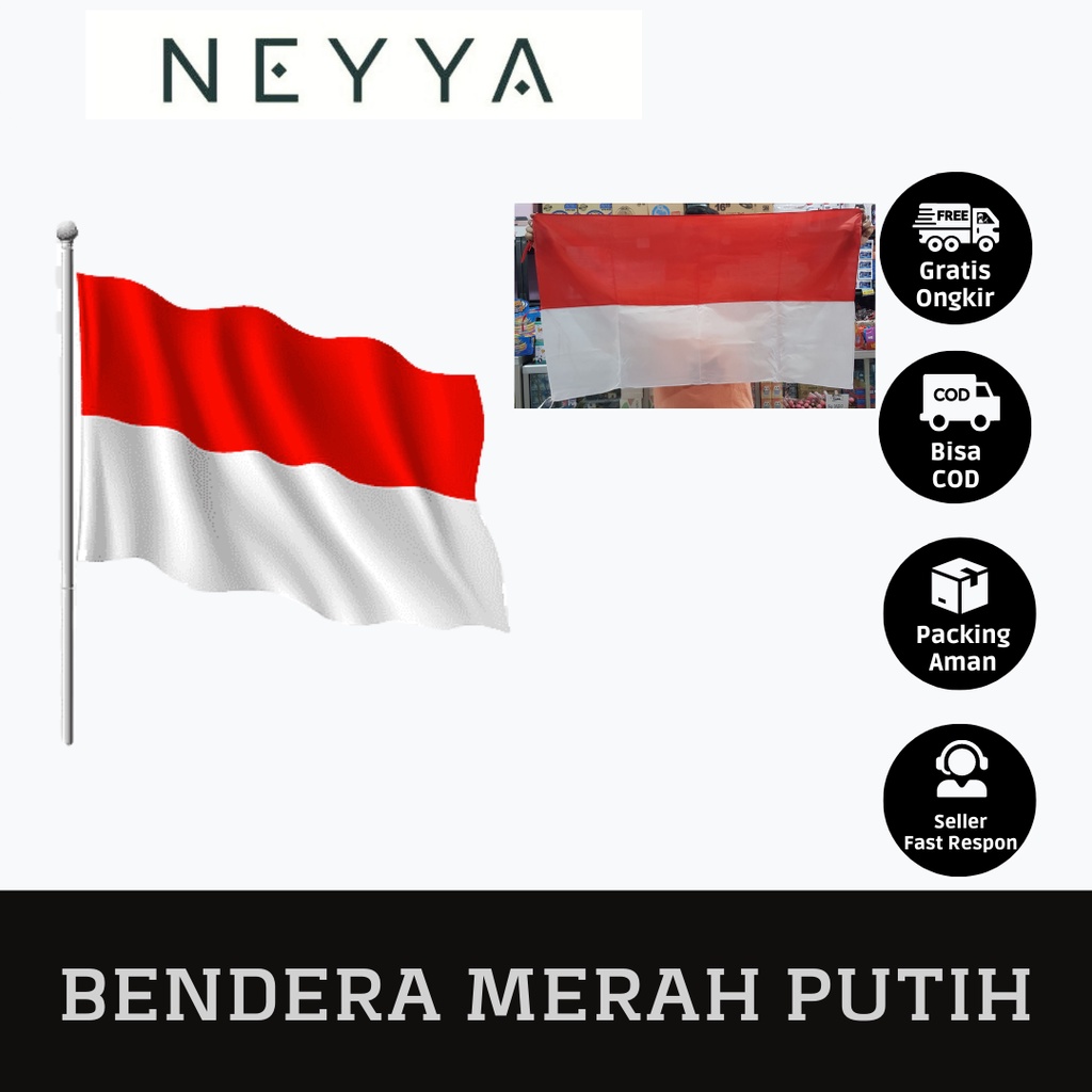 

*NEYYA* BENDERA MERAH PUTIH INDONESIA /UKURAN 60*90