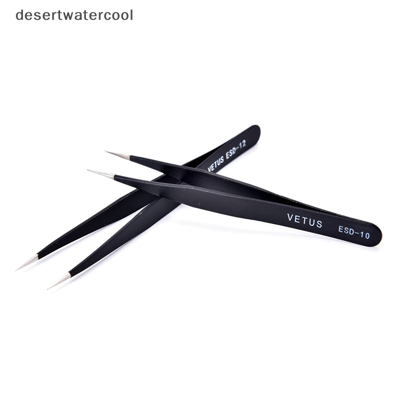 Deid Hot 6Pcs ESD Pinset Presisi Aman Stainless Steel Anti Statis Alat Pemeliharaan Martijn