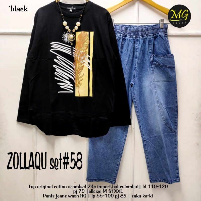 ZOLLAQU SET #58 ORI MG STORE | Cotton Combed 24s Import halus